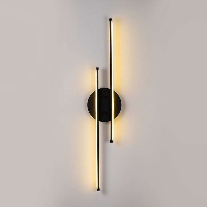 Opviq Lámpara de Pared de Metal Negra con LED de 16W Opviq Lámpara de Pared de Metal Negra con LED de 16W